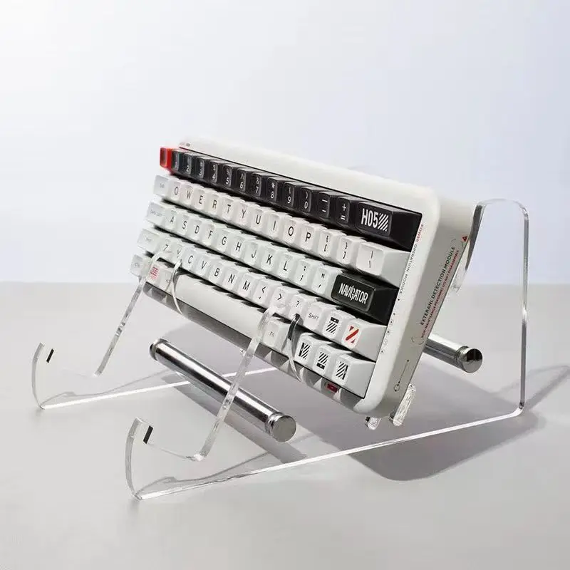Support d'affichage pour clavier, support de clavier en acrylique transparent pour ordinateur, support de clavier mécanique, support à plusieurs niveaux, plateau pour clavier