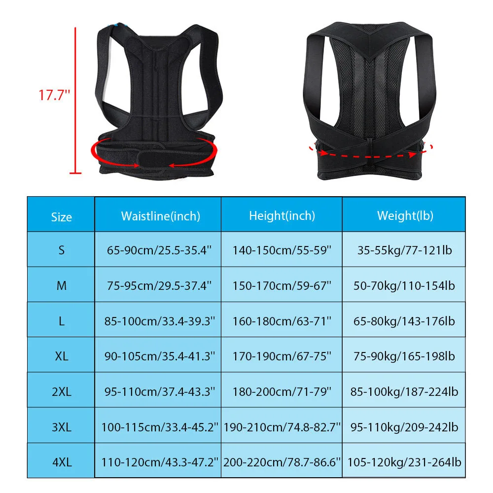 Nouvelle ration de posture du haut du dos, soutien de la clavicule, dos, épaules droites, orthèse, sangle
